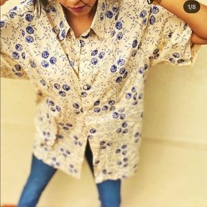 Handmade Floral print shirt.